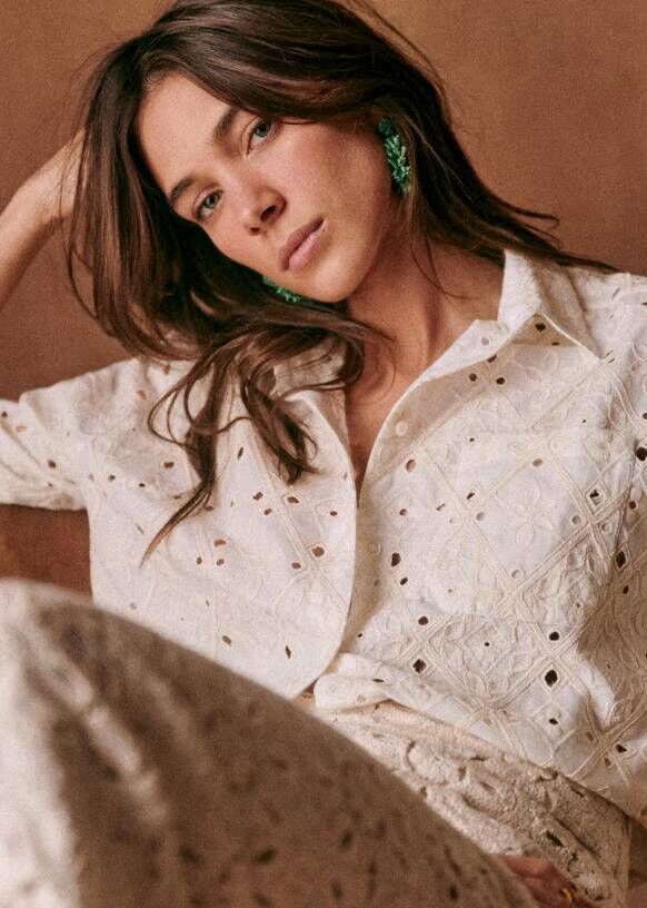 'Max' broderie shirt, €100, Sezane