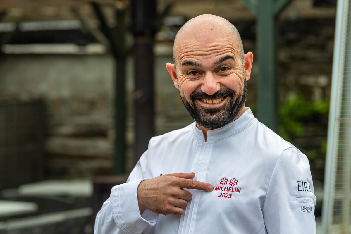  Executive chef and co-owner of Dede in Baltimore, Ahmet Dede, is justifiably proud of his second Michelin star. Picture: Andy Gibson.