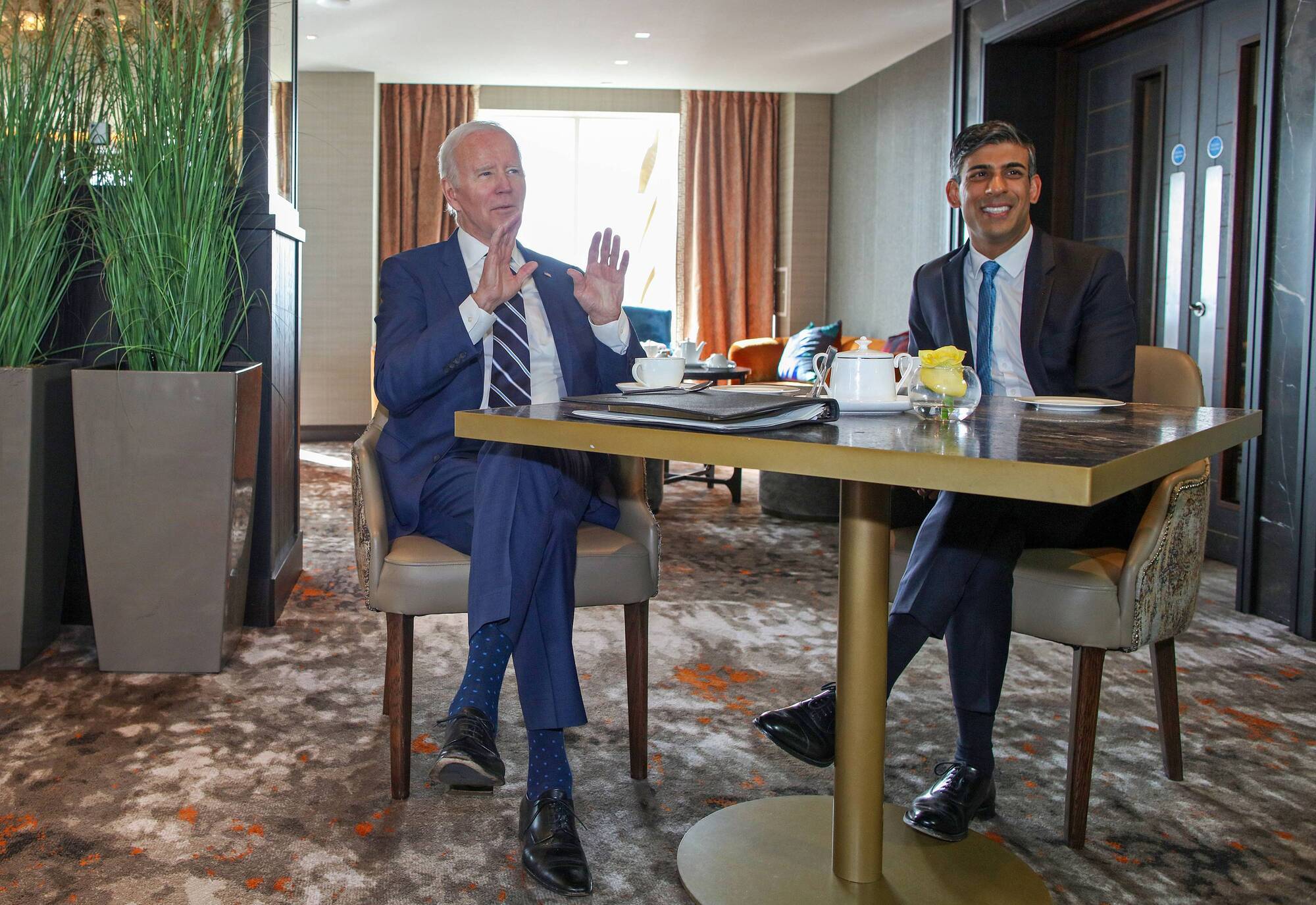 White House rejects claims Biden is anti-British as he meets Sunak in Belfast