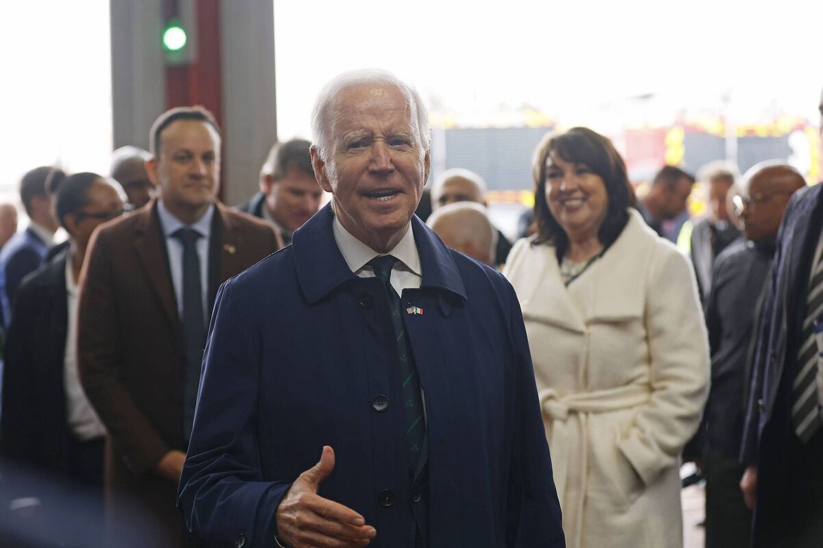 Joe Biden at Dublin Airport on Wednesday. Picture: Julien Behal