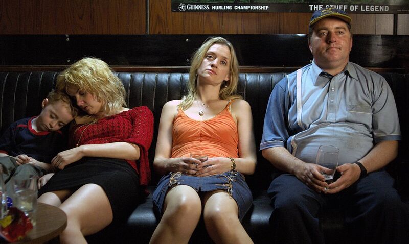Josie Carmel, Una Kavanagh, Ann Marie Duff and Pat Shortt in a scene from Garage.
