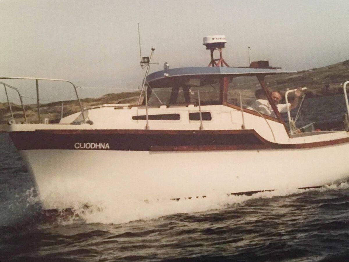 Craig McKechnie on his beloved motorboat