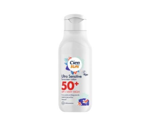 Ultra Sensitive Sunscreen Lotion 50+ from Cien, €6.19 Ultra Sensitive Sunscreen Lotion 50+ from Cien, €6.19