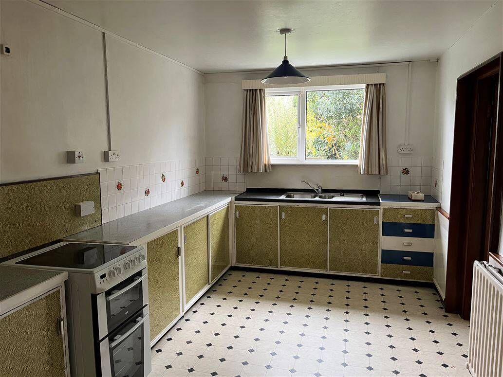 Retro is one word for this original kitchen