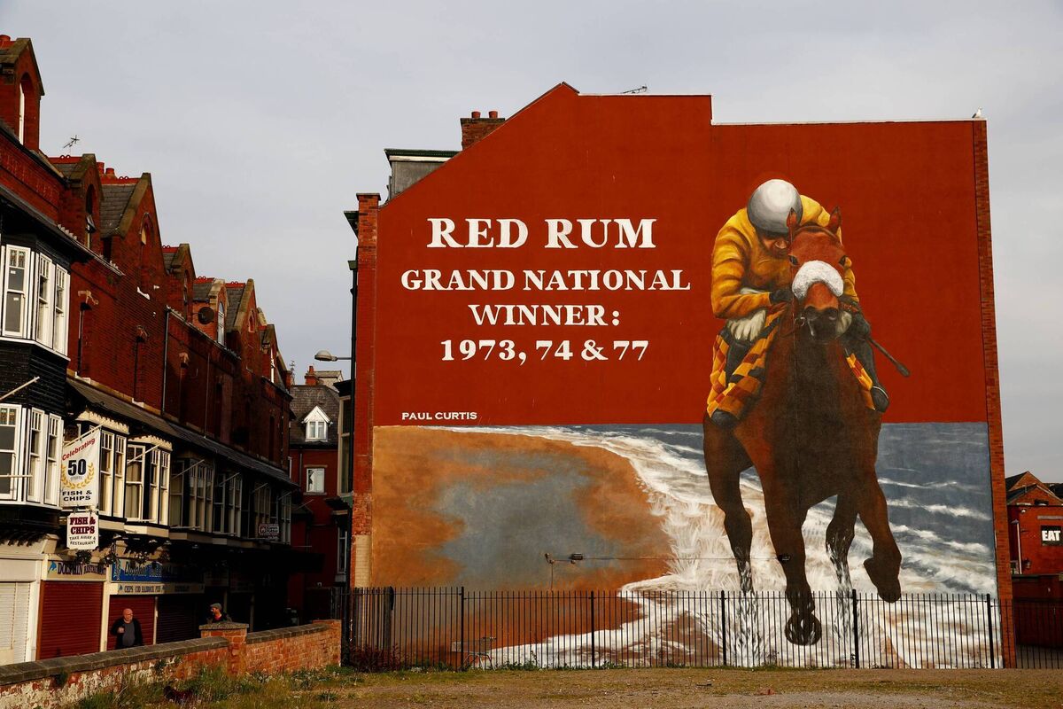 OLD FOE: A mural on Southport Promenade of Red Rum, the horse made famous after winning the Grand National in Aintree, Liverpool on three occasions, 1973,74 &amp; 77. Pic: Clive Brunskill/Getty Images