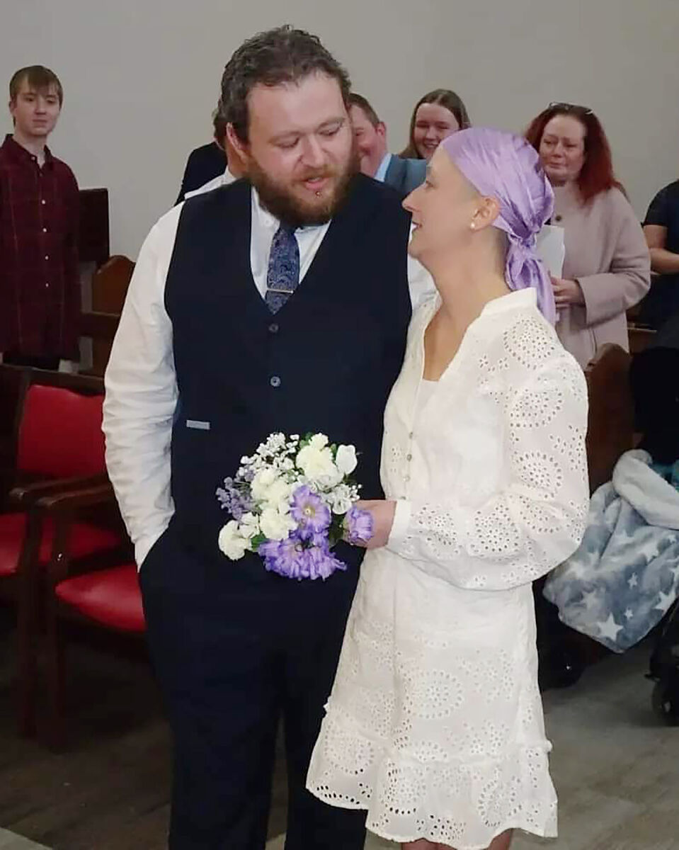 Dave and Michelle McLoughlin on their wedding day.