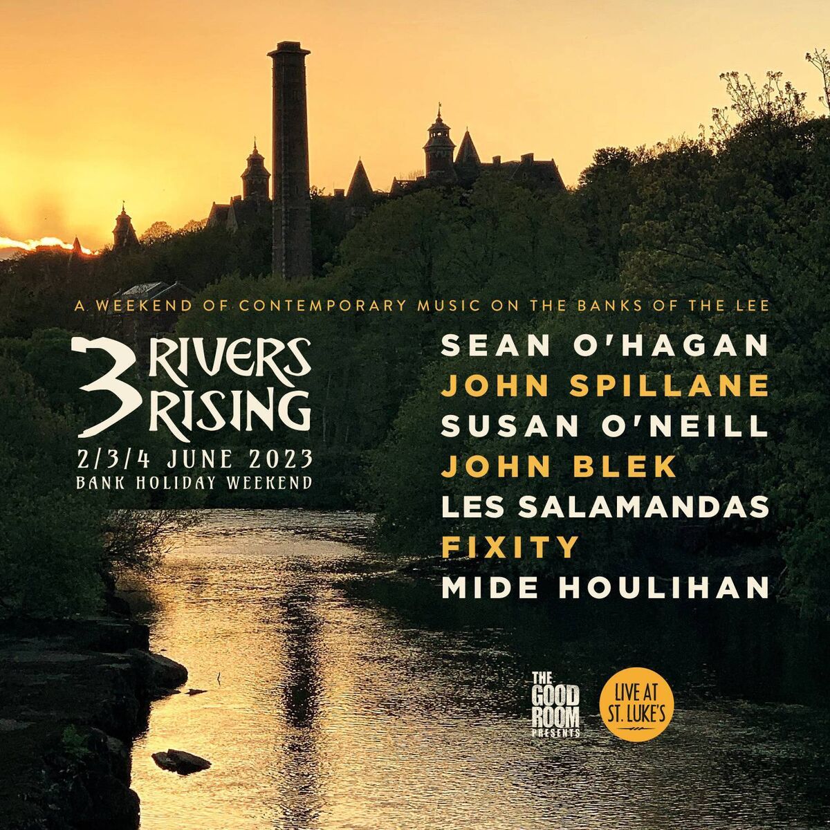 Three Rivers Rising music event to return to Cork on bank holiday weekend