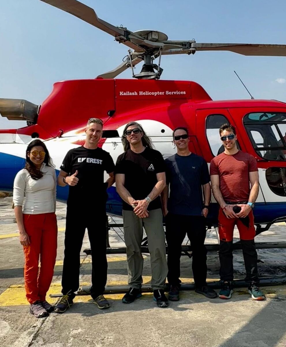 Johnny Ward with Furtenbach Adventures and Dave Watson en route to Everest