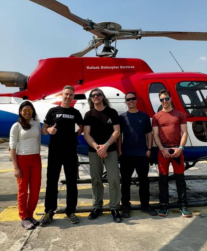 Johnny Ward with Furtenbach Adventures and Dave Watson en route to Everest