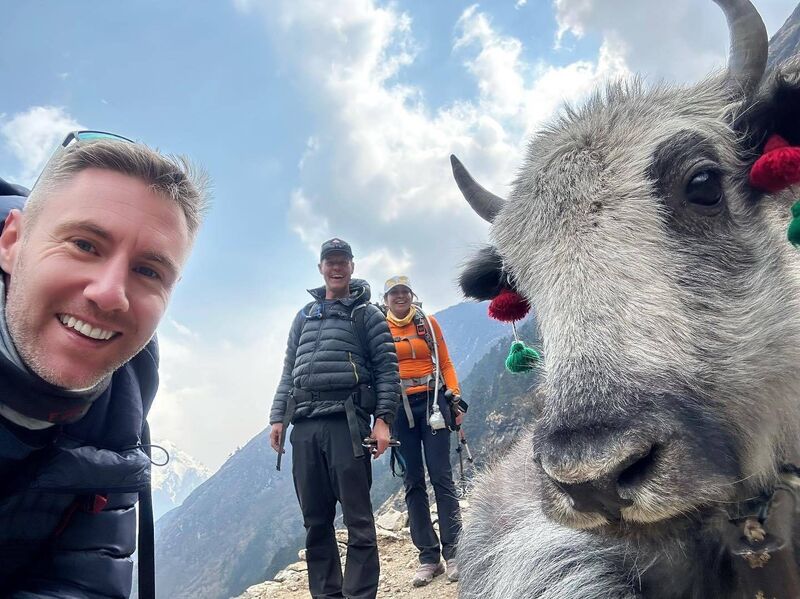 Johnny Ward: A selfie on day 6 and I've realised how cold it will be as we climb higher