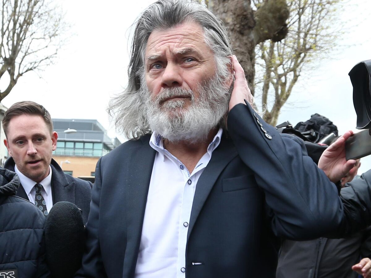 Gerry The Monk Hutch being followed by the media and reporters after being freed following his court case  on Monday. Picture: Sasko Lazarov/RollingNews.ie