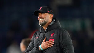 <p>Liverpool manager Jurgen Klopp was delighted with Liverpool’s display (Tim Goode/PA)</p>