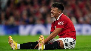 <p>SURGERY: Manchester United’s Lisandro Martinez has undergone surgery on a fractured metatarsal. Pic: David Davies/PA</p>
