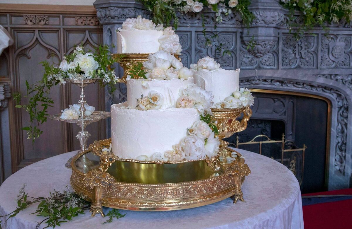 Harry and Meghan's wedding cake (Steve Parsons/PA)