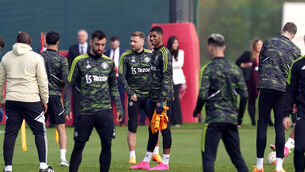Marcus Rashford was back in training (Martin Rickett/PA)