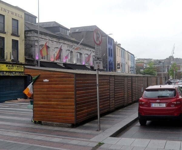 The stalls that have been erected. Picture: Denis Minihane The stalls that have been erected. Picture: Denis Minihane