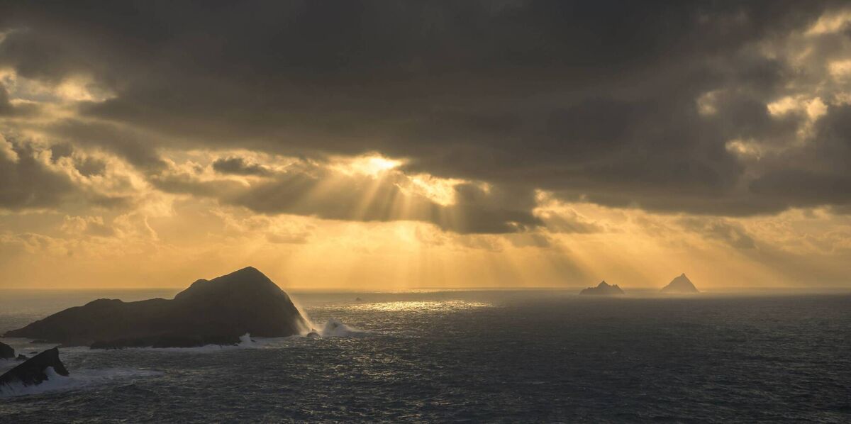 Sunset over the Skellig Islands Sunset over the Skellig Islands