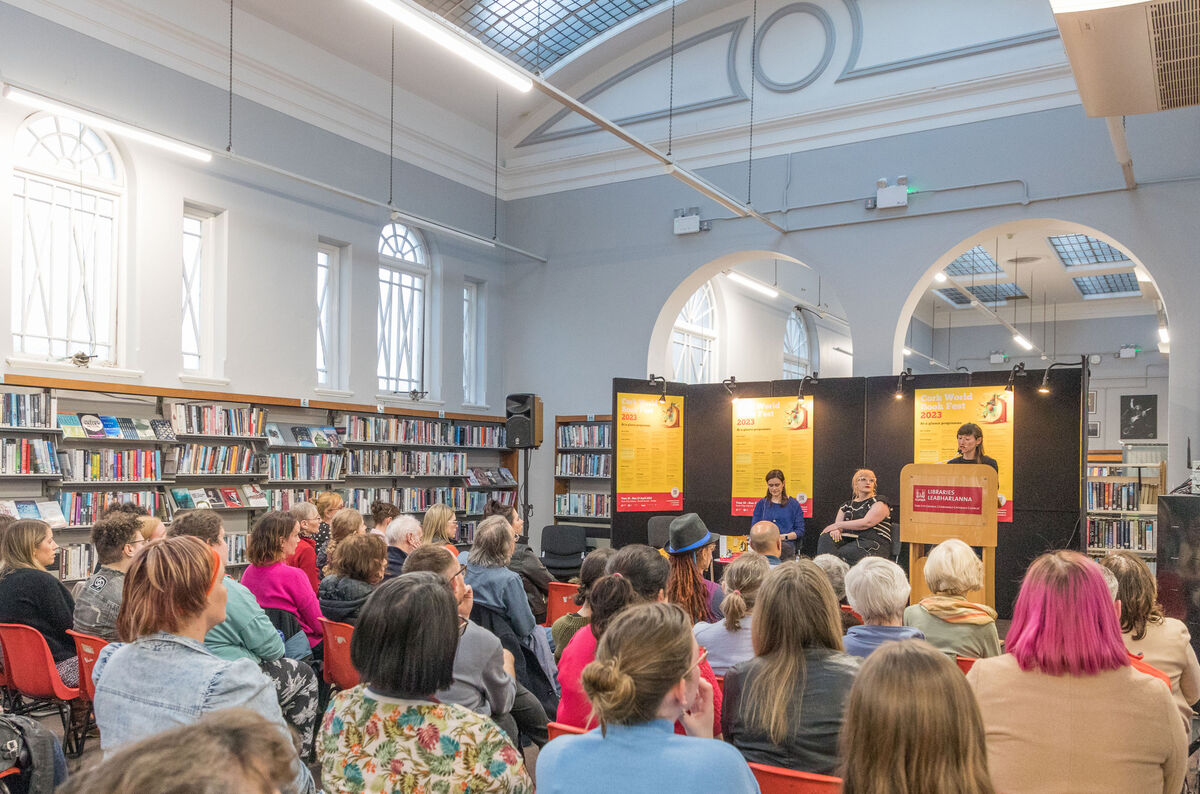 A large crowd at the Cork World Book Fest readings. Picture: David Creedon A large crowd at the Cork World Book Fest readings. Picture: David Creedon
