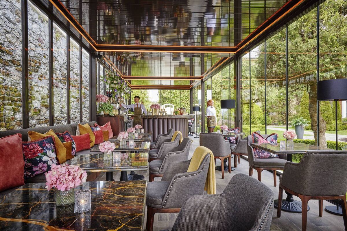 Bloom at Hayfield Manor is made entirely of glass Bloom at Hayfield Manor is made entirely of glass