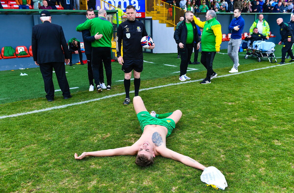 JOB DONE: Eoin Murphy of Rockmount AFC. Pic: Ben McShane/Sportsfile