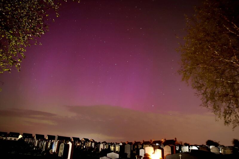 Northern lights captured on the outskirts of Cork city. (Picture: John Santry) 