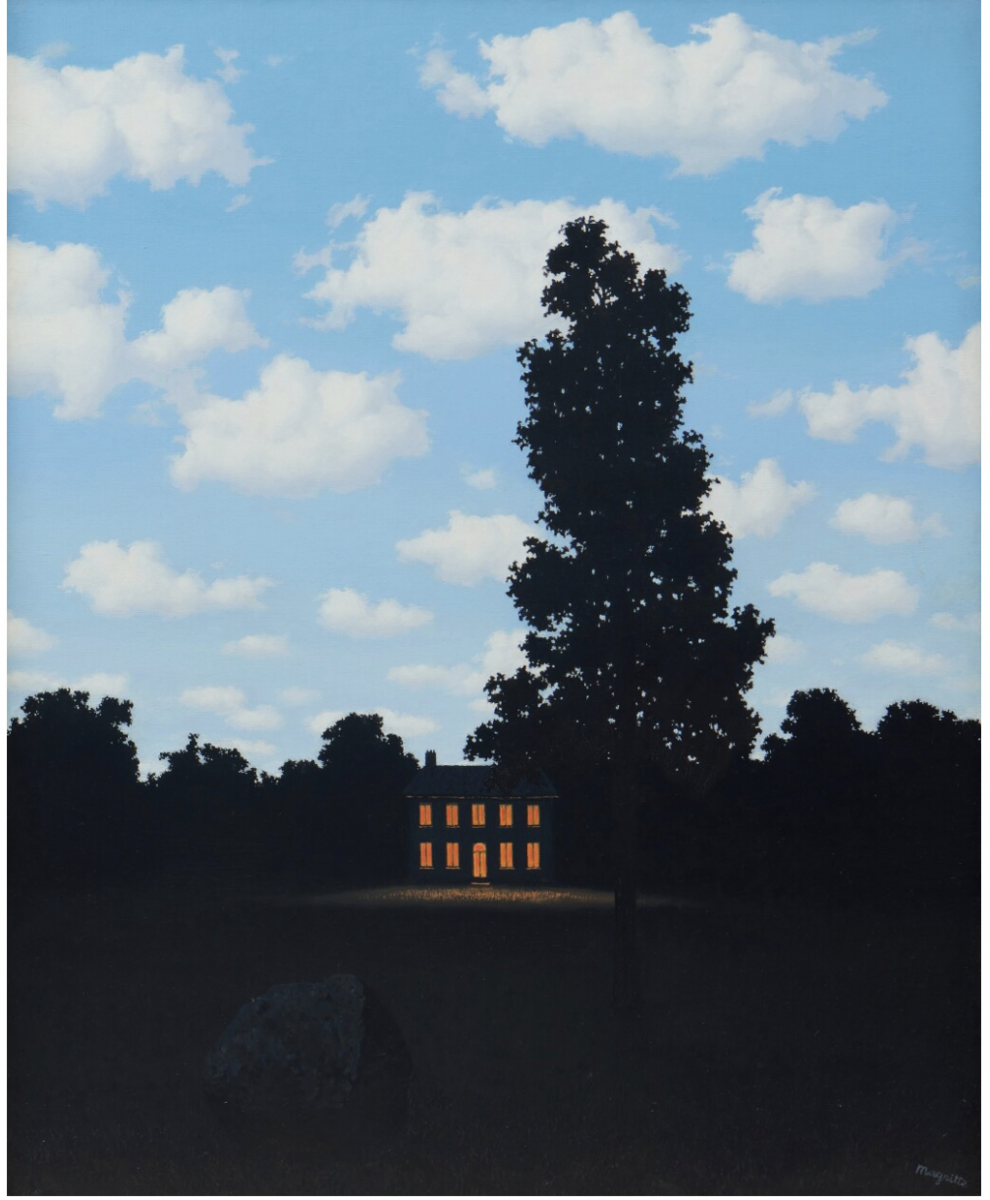 L'Empire des Lumieres by Rene Magritte from the Mo Ostin collection at Sotheby's.