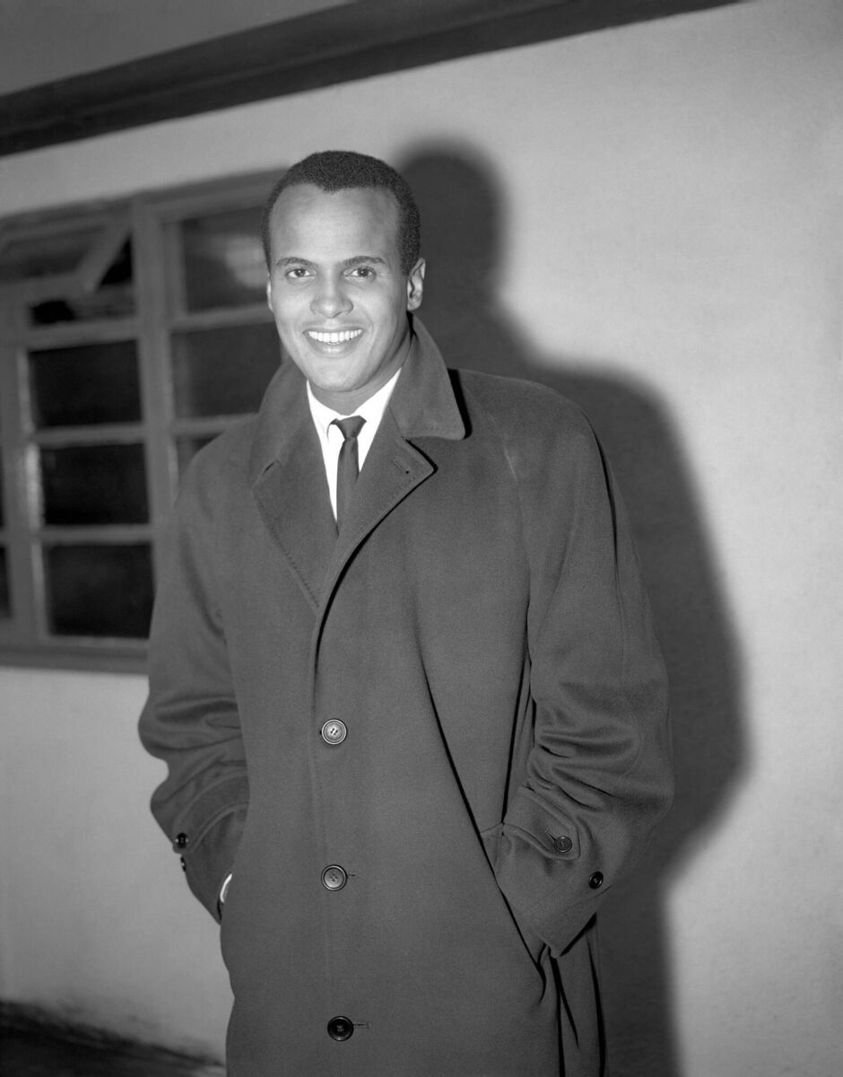 American singer and actor Harry Belafonte apictured in 1956