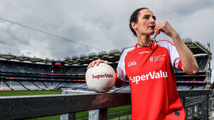 <p>THE BIG GIG: Leading GAA referee Maggie Farrelly at SuperValu’s launch of the GAA All-Ireland Senior Football Championship. Pic: ©INPHO/Dan Sheridan</p>