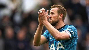 Harry Kane has been linked with a summer move to Manchester United (Owen Humphreys/PA)