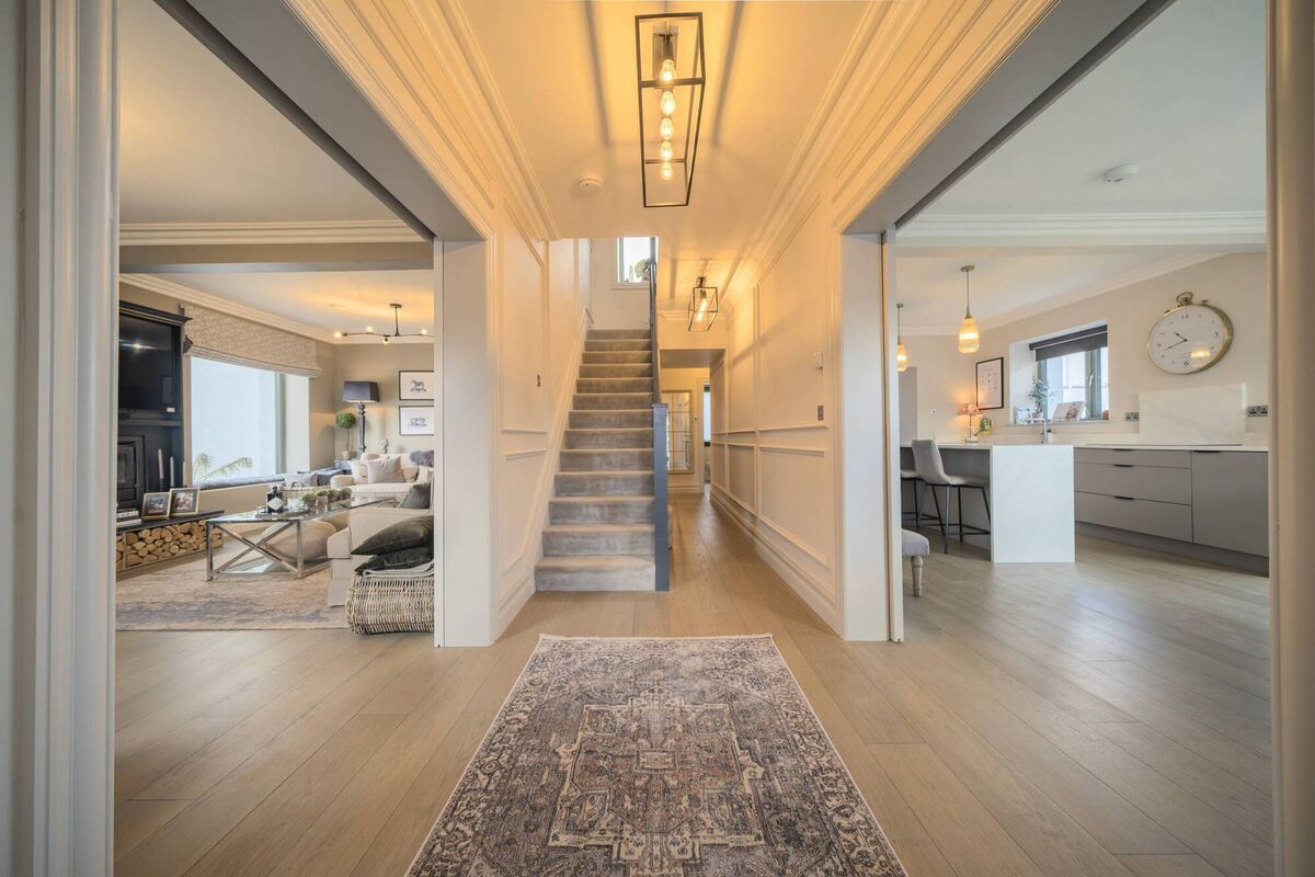 Sliding/pocket doors keep an easy flow