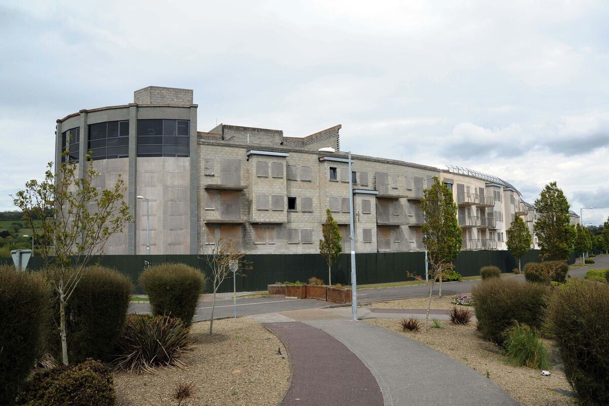The Cascade scheme, in the Castlelake development in Carrigtwohill, had lain vacant for so long it was branded an eyesore in 2019, with local calls for it to be “finished or blown up”. Picture: Denis Minihane.