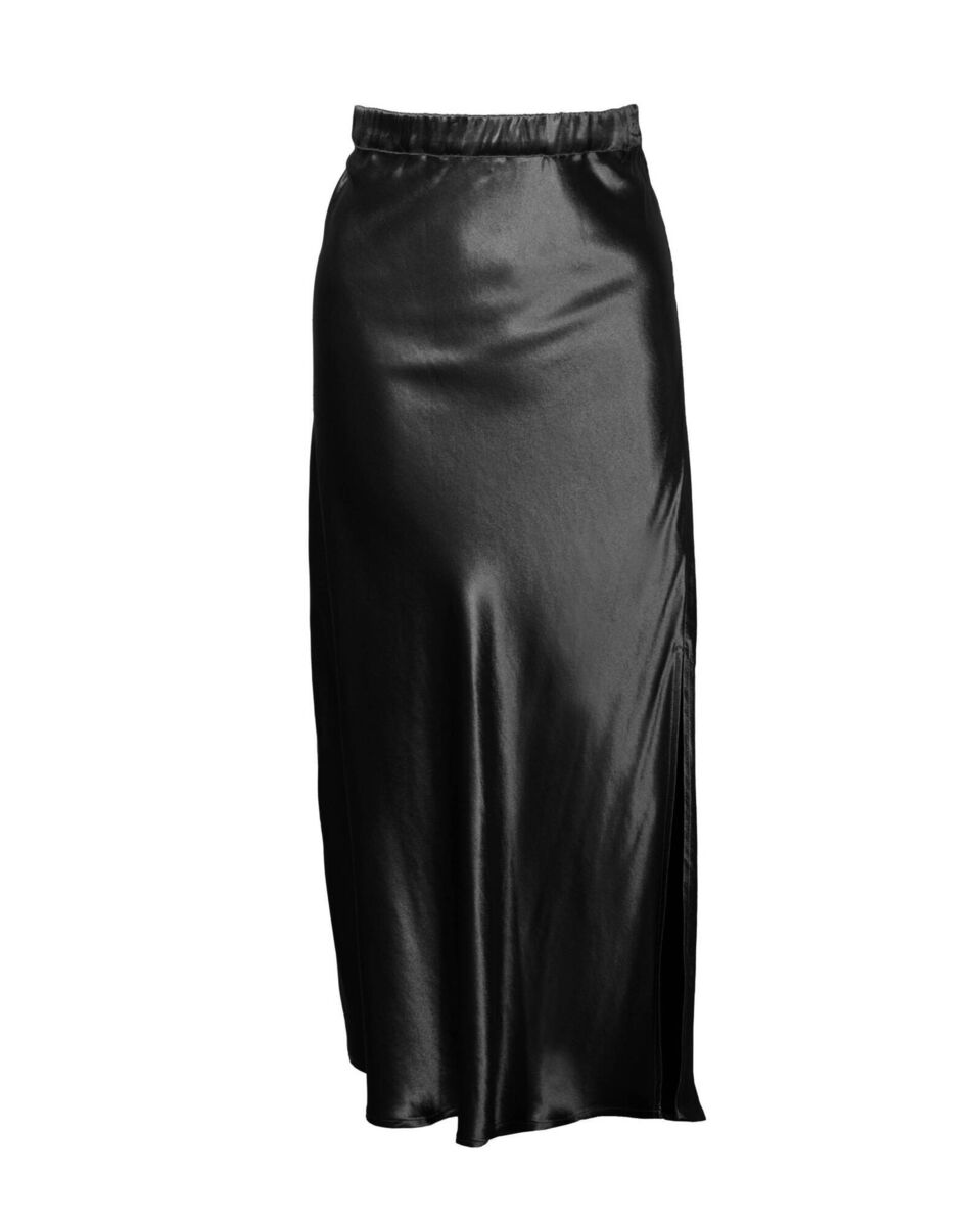 Black Satin Midi Skirt, €119, Sinead Keary