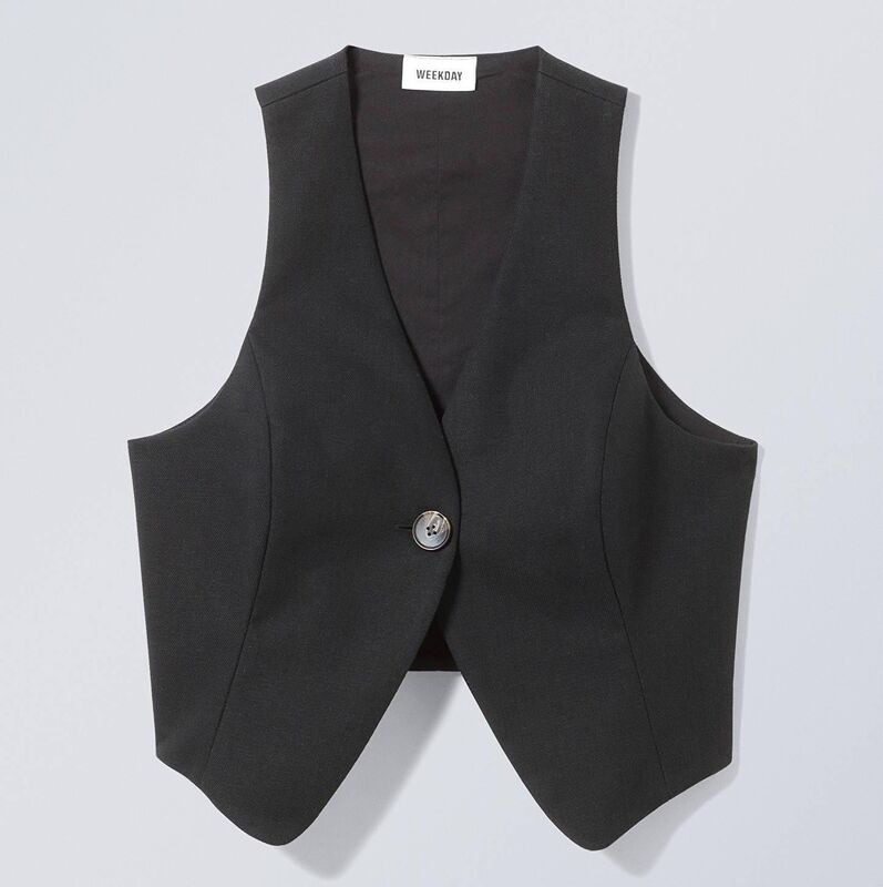 Waistcoat, €35, Weekday