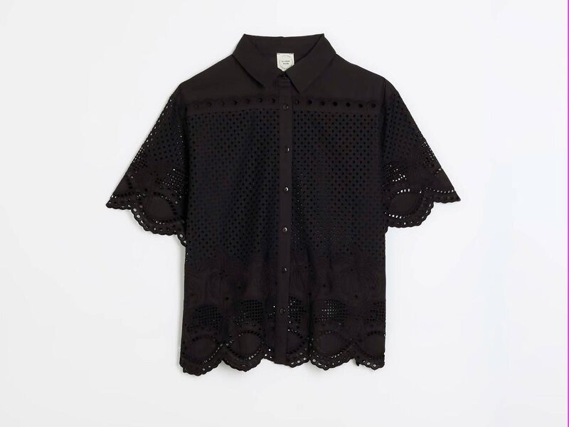 Black Lace Shirt, €52, River Island