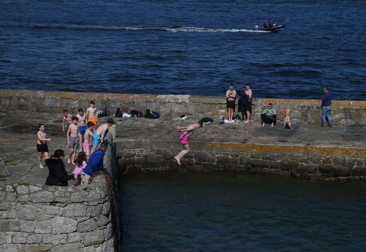 Enjoying the weather at Colimore harbour in Dalkey, Co Dublin Picture: Stephen Collins/Collins Photos Enjoying the weather at Colimore harbour in Dalkey, Co Dublin Picture: Stephen Collins/Collins Photos