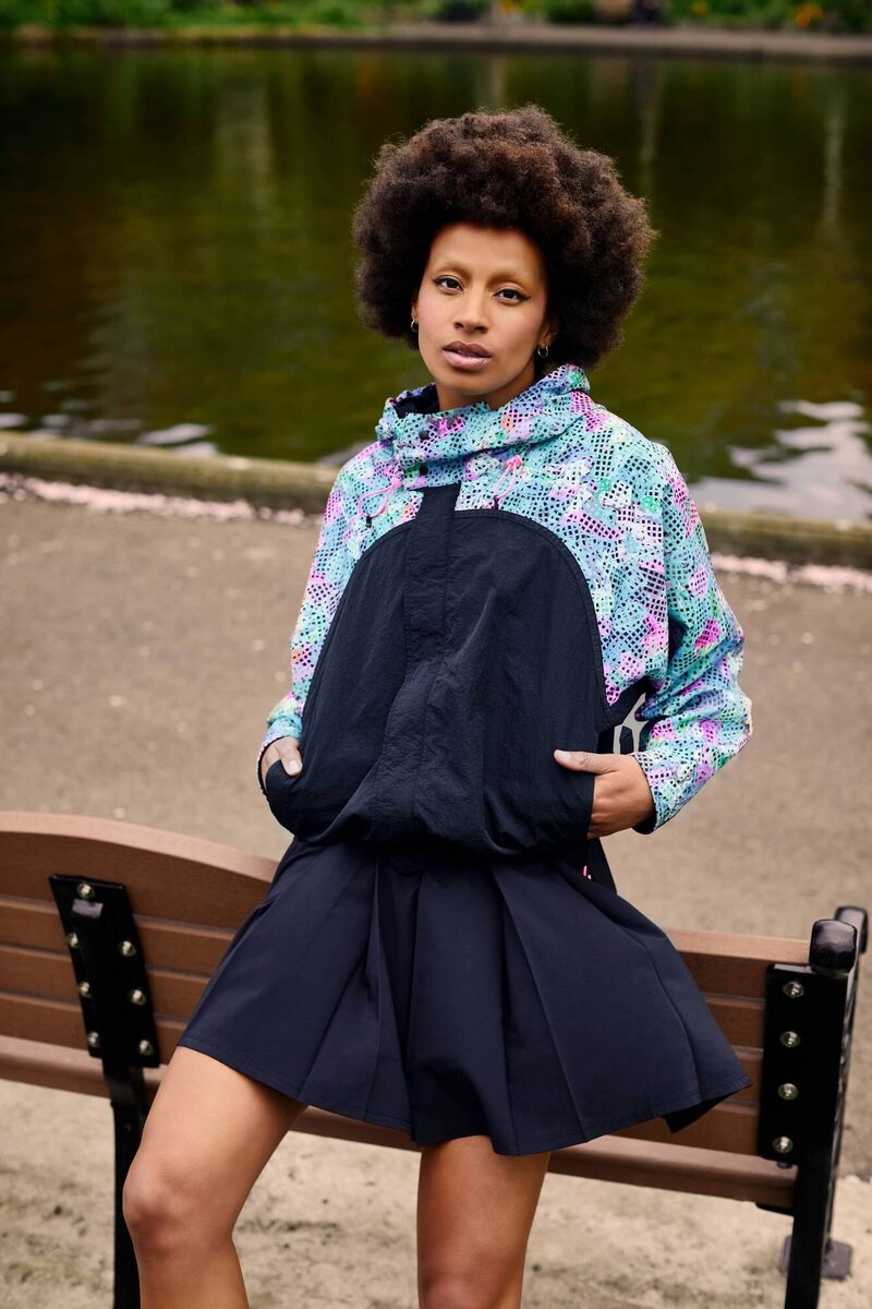 Black Performance Skort (€30) and Cropped Jacket (€35) from the new Helen Steele x Dunnes Stores Summer 2023 Court Collection Black Performance Skort (€30) and Cropped Jacket (€35) from the new Helen Steele x Dunnes Stores Summer 2023 Court Collection