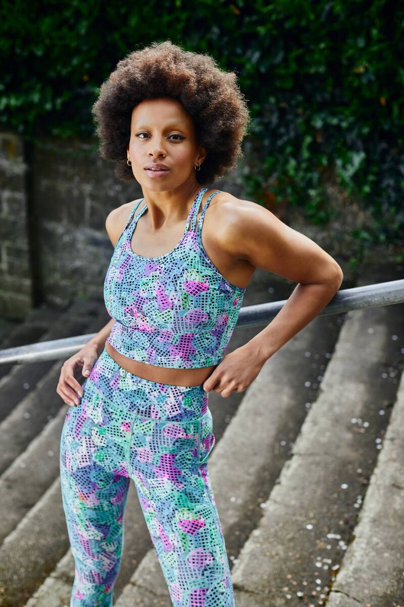 Crop Top (€20) and Legging (€30) from the new Helen Steele x Dunnes Stores Summer 2023 Court Collection Crop Top (€20) and Legging (€30) from the new Helen Steele x Dunnes Stores Summer 2023 Court Collection