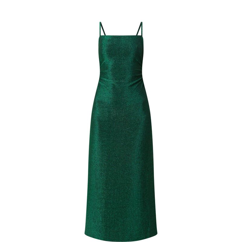 green satin dress sleeves Aurora Wrap Dress