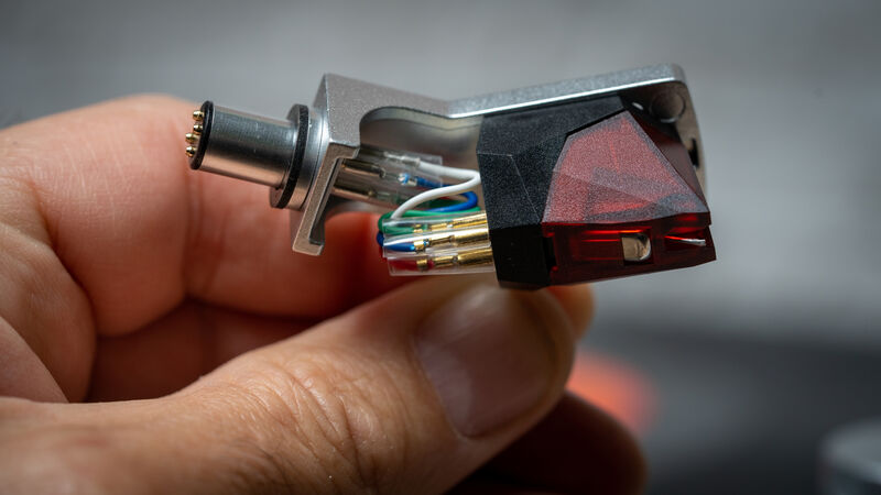 Victrola Stream Carbon has a quick and easy-to-remove and replace Ortofon Red 2N cartridge. Picture: Noel Campion. Victrola Stream Carbon has a quick and easy-to-remove and replace Ortofon Red 2N cartridge. Picture: Noel Campion.