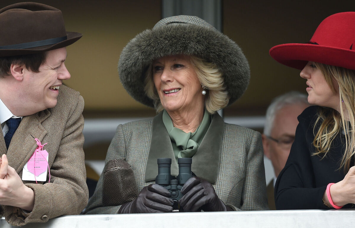 Camilla with her son Tom Parker-Bowles (left) and daughter Laura Lopes (right). Picture: Joe Giddens/PA Wire