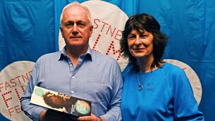 <p>Tom McCarthy, chairman, and programme manager Hilary McCarthy at the Crane Lane in Cork for the launch of the programme for the Fastnet Film Festival in Schull. Picture: Eddie O'Hare</p>