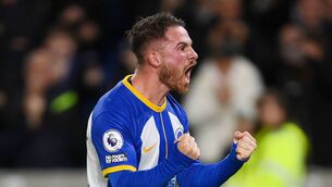 <p>PENALTY WINNER: Alexis Mac Allister's injury time penalty seals win for Brighton over United .Pic: Mike Hewitt/Getty Images</p>