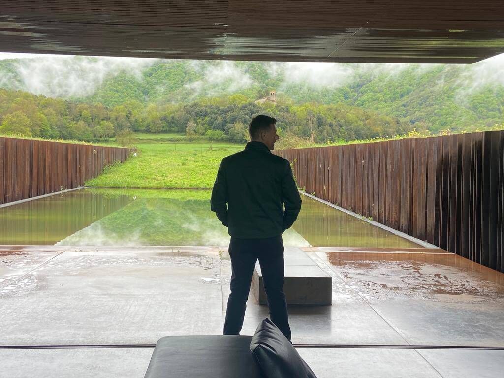 Dermot Bannon during filming for Dermot's Incredible Homes for RTE in Catalonia. Dermot Bannon during filming for Dermot's Incredible Homes for RTE in Catalonia.