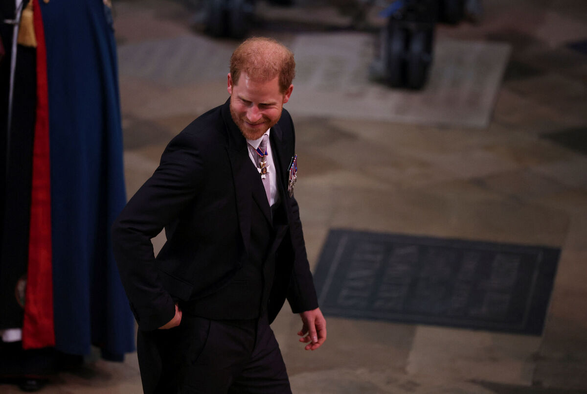 Prince Harry arriving ahead of the coronation. Picture: Phil Noble/PA Wire Prince Harry arriving ahead of the coronation. Picture: Phil Noble/PA Wire
