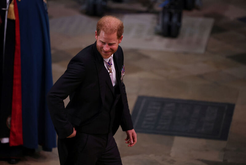 Prince Harry arriving ahead of the coronation. Picture: Phil Noble/PA Wire Prince Harry arriving ahead of the coronation. Picture: Phil Noble/PA Wire
