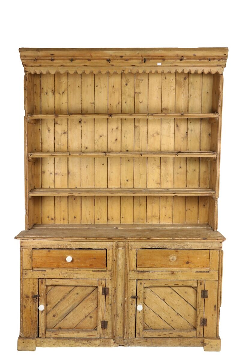 This 19th century Irish pine dresser made a hammer price of €210 at Fonsie Mealy's house contents sale at Borleagh Manor in April.