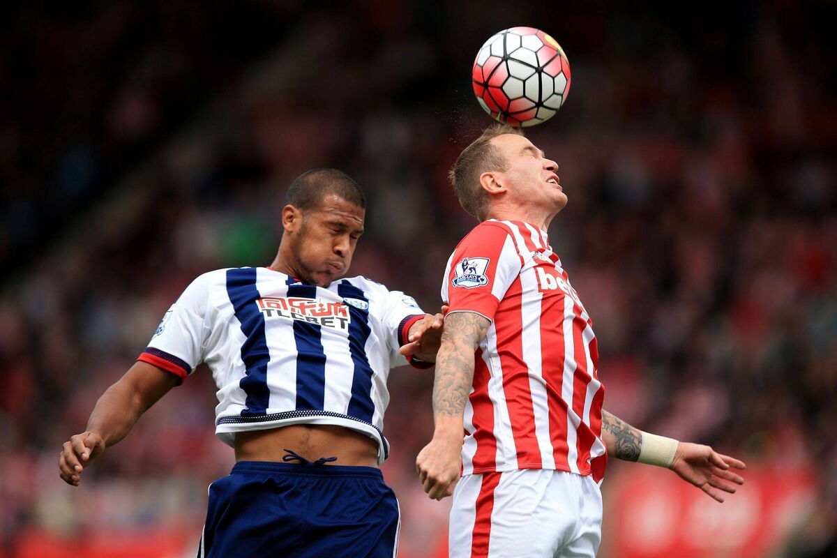 West Bromwich Albion's Salomon Rondon (left) and Stoke City's Glenn Whelan. West Bromwich Albion's Salomon Rondon (left) and Stoke City's Glenn Whelan.
