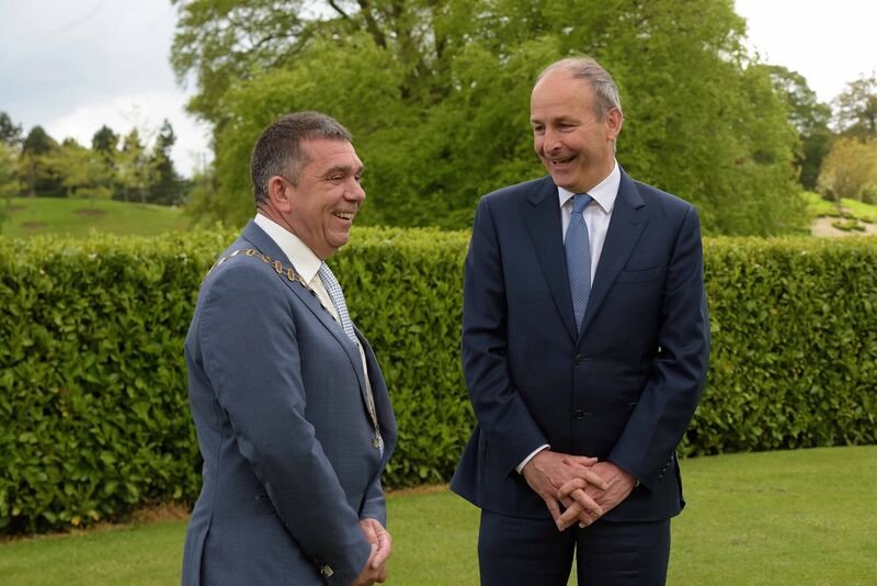 PDForra president Mark Keane with Tánaiste  Mícheál Martin TD, Minister for Foreign Affairs and Mnister for Defence at the organisation's annual dlegate conference in Trim, Co Meath. Picture: Moya Nolan