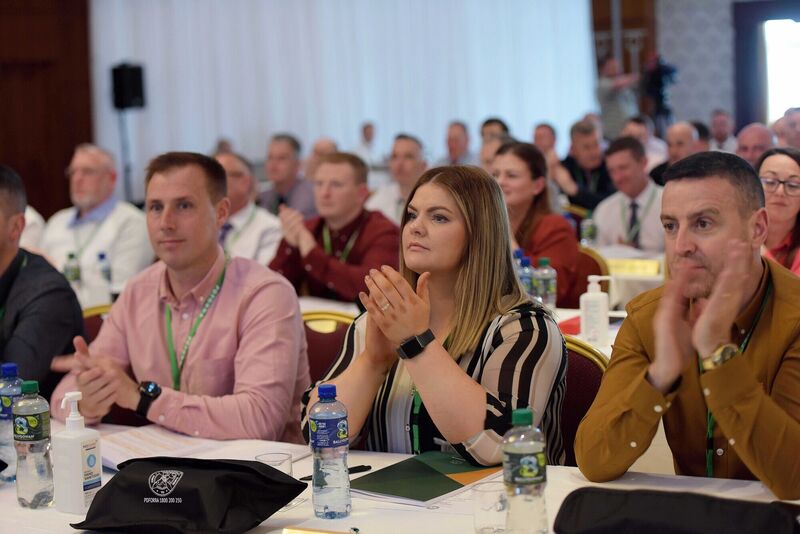  Ryan McKinley, Susan Grehan, and Mark Doherty, delegates at the annual PDForra conference in Trim, Co Meath on Tuesday. Picture: Moya Nolan
