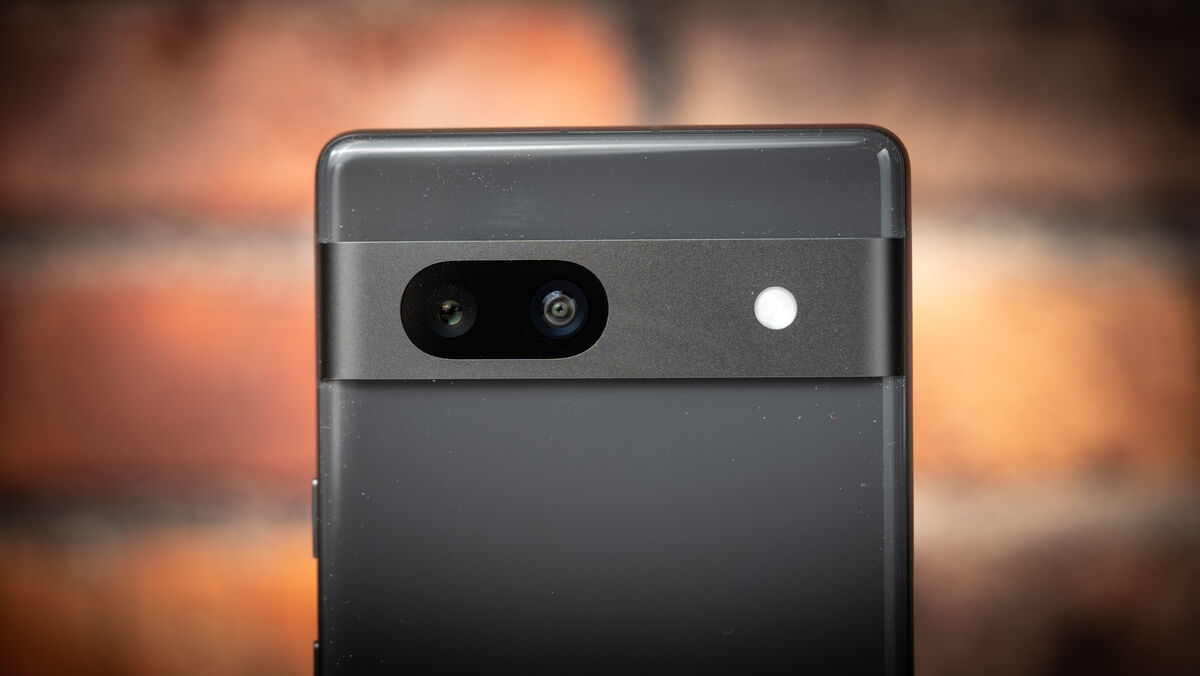 Google Pixel 7a features dual rear cameras. Picture: Noel Campion. Google Pixel 7a features dual rear cameras. Picture: Noel Campion.